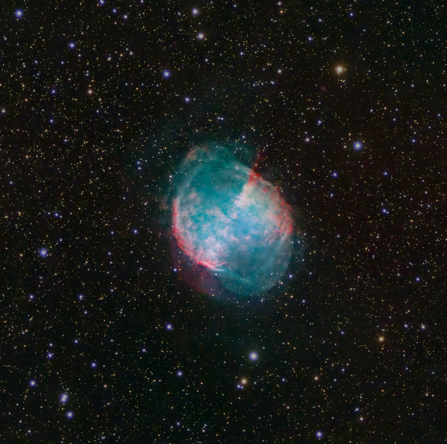 Clickable image of the Dumbbell Nebula that takes you to the Nebula Gallery page